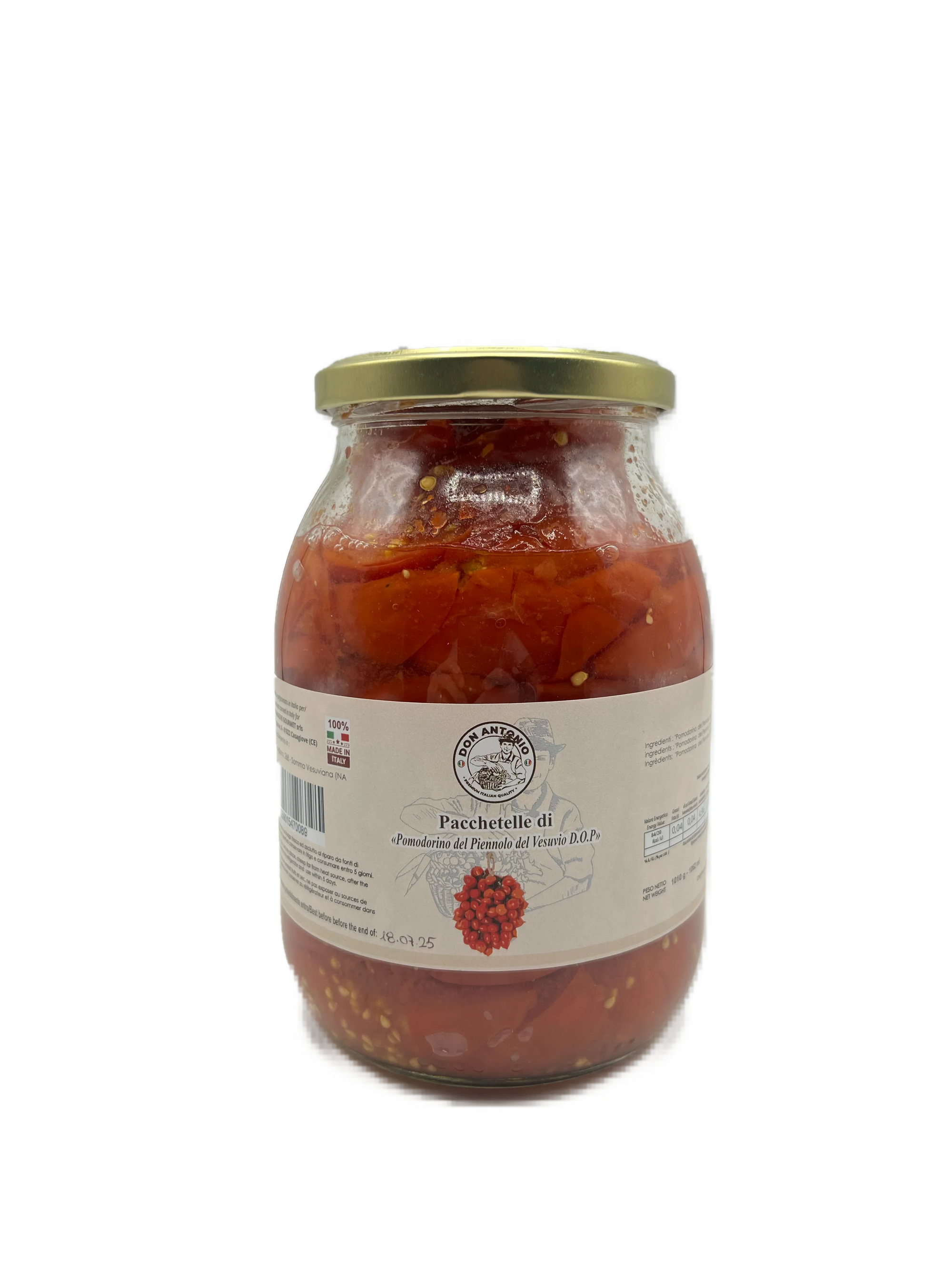 Pacchetelle di " Pomodorino  del Piennolo del Vesuvio DOP" 1062 ml Don Antonio